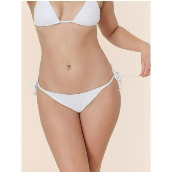 Andie Swim The String White Bikini Bottom Swimsuit Medium - Picture 4 of 4